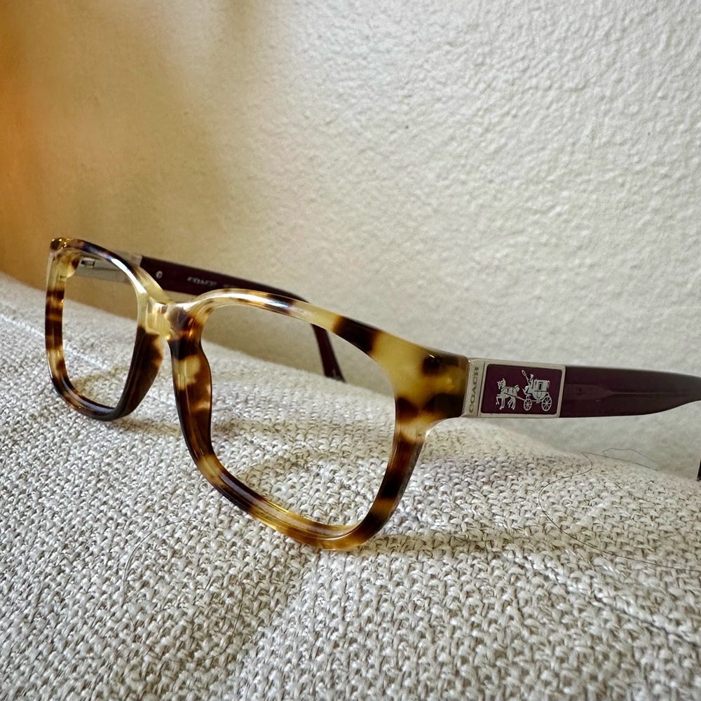 COACH tortoise shell eye glass frames